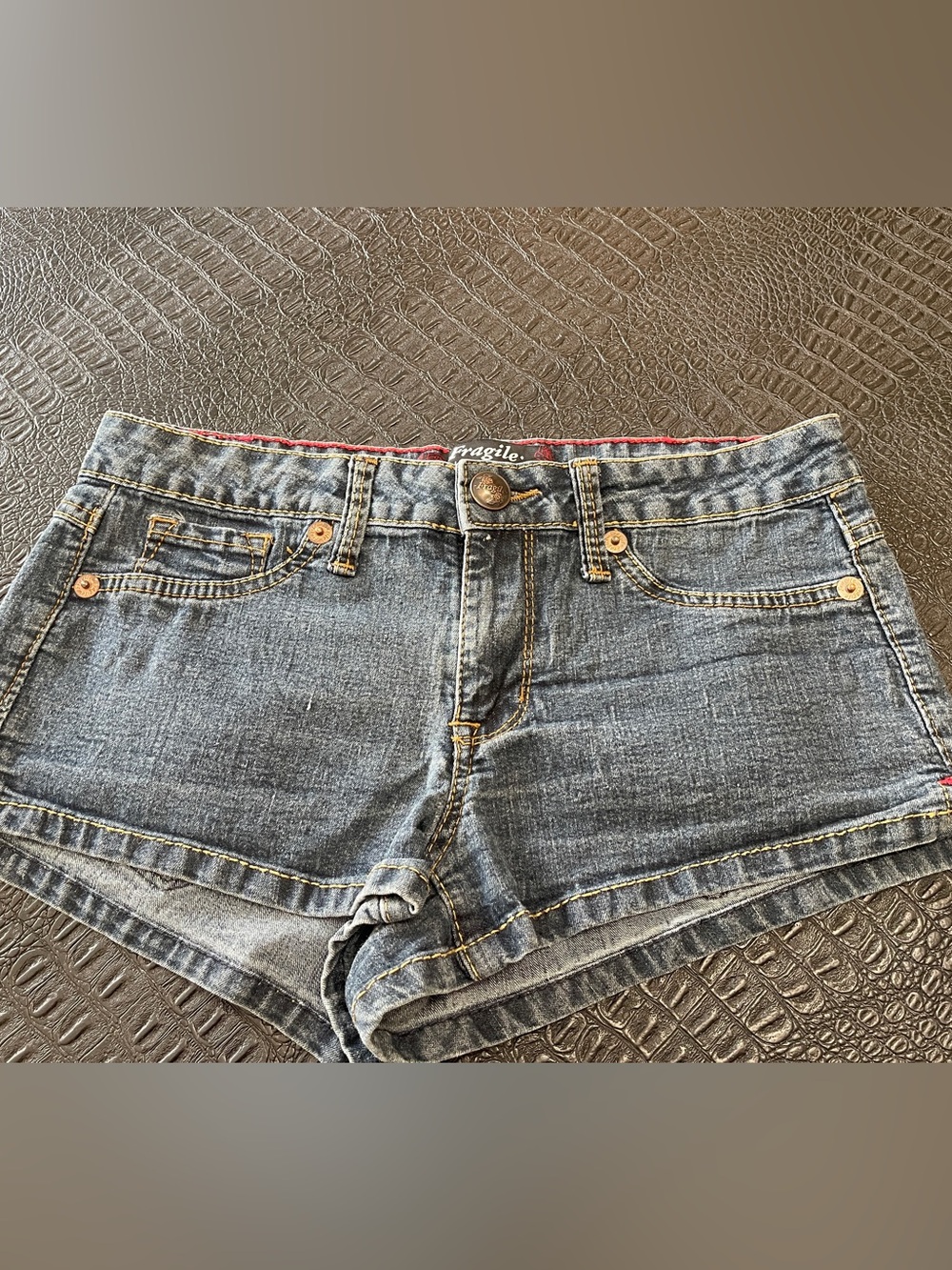 Fragile Women's Dark Wash Denim Jean Shorts